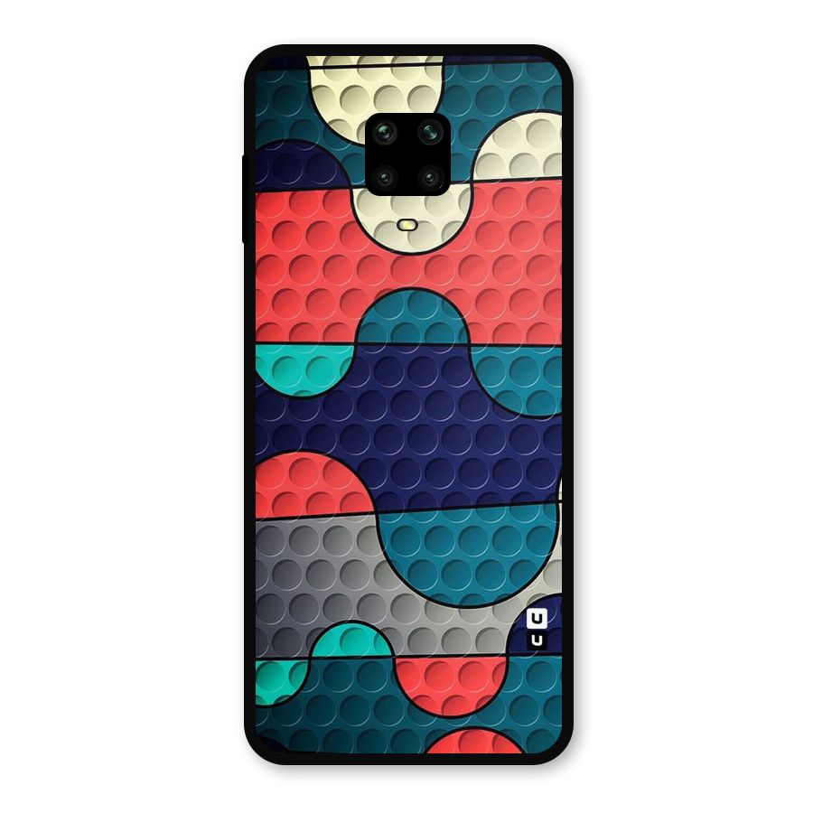 Colorful Puzzle Design Metal Back Case for Redmi Note 9 Pro Max