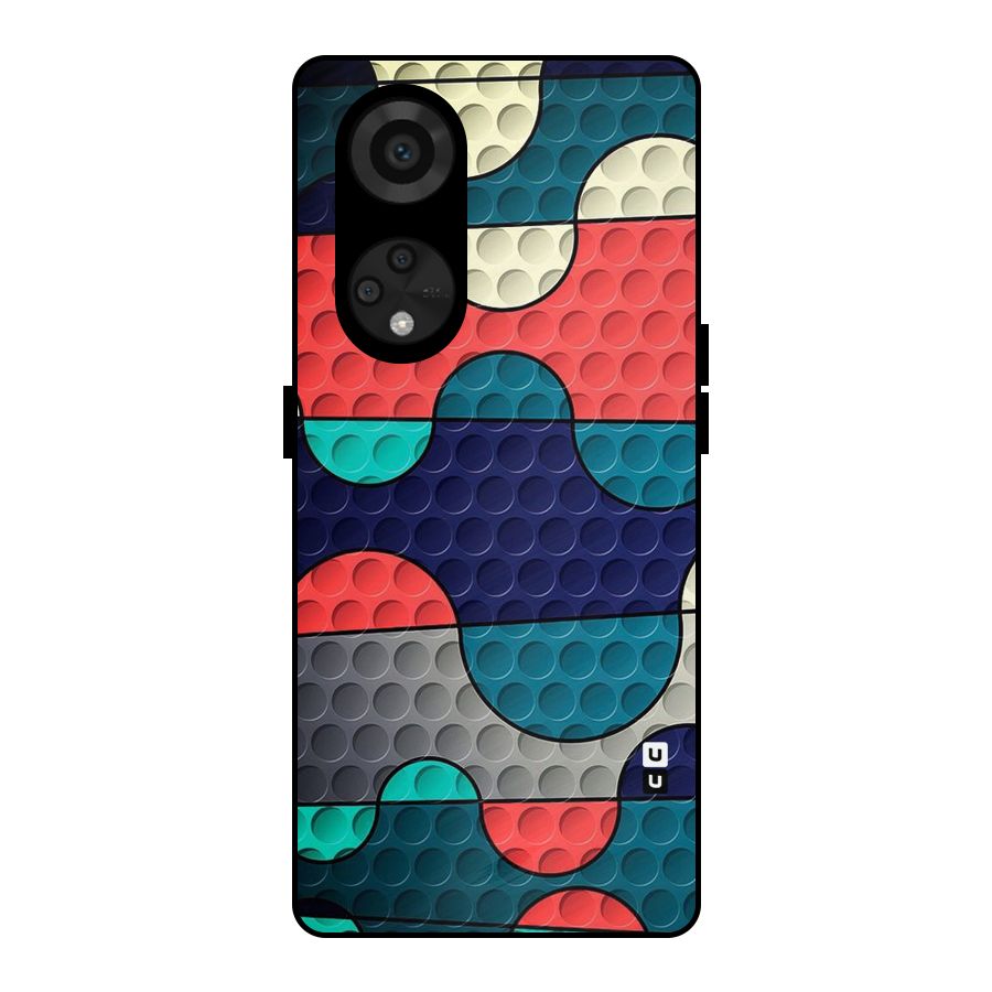 Colorful Puzzle Design Metal Back Case for Reno8 T 5G