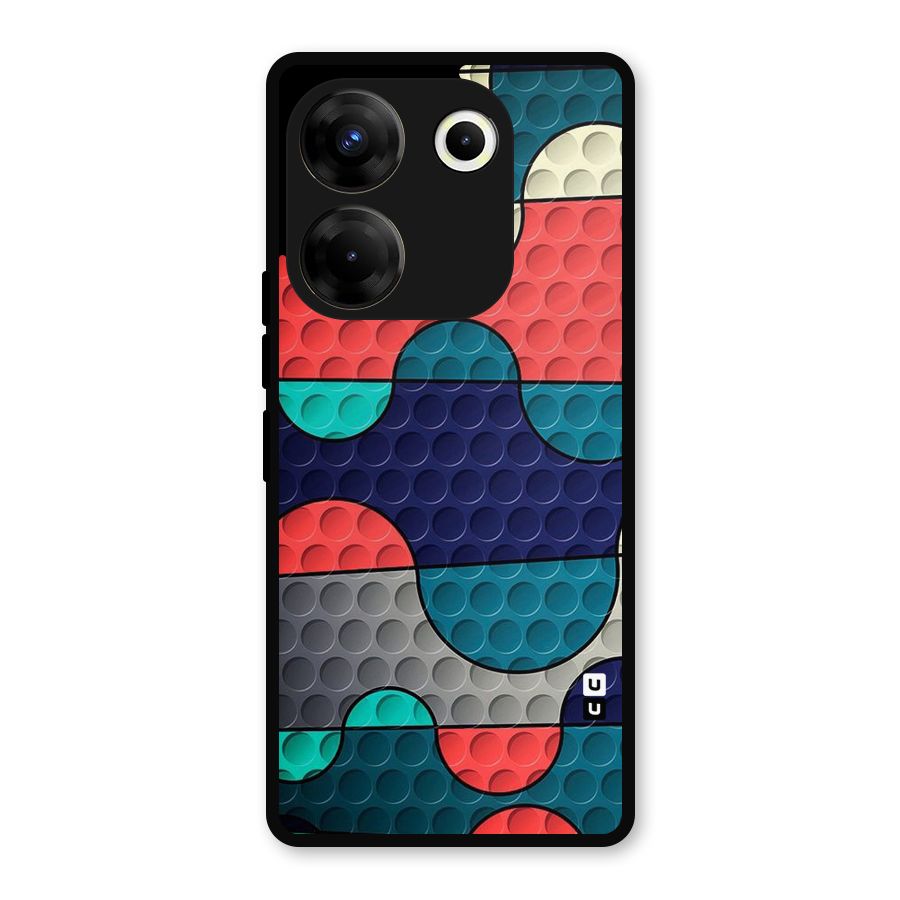 Colorful Puzzle Design Metal Back Case for Tecno Camon 20 Pro