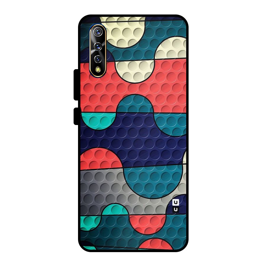 Colorful Puzzle Design Metal Back Case for Vivo S1