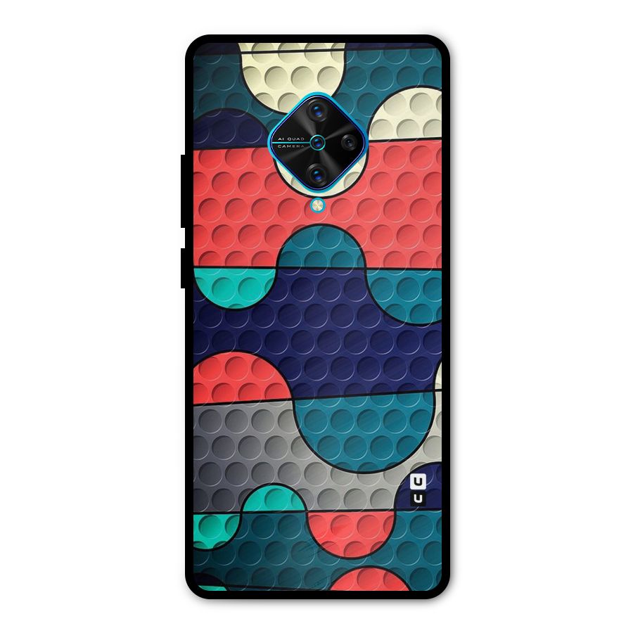 Colorful Puzzle Design Metal Back Case for Vivo S1 Pro