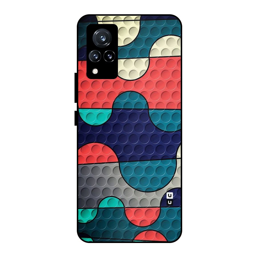 Colorful Puzzle Design Metal Back Case for Vivo V21 5G
