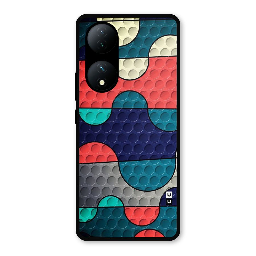 Colorful Puzzle Design Metal Back Case for Vivo Y100a