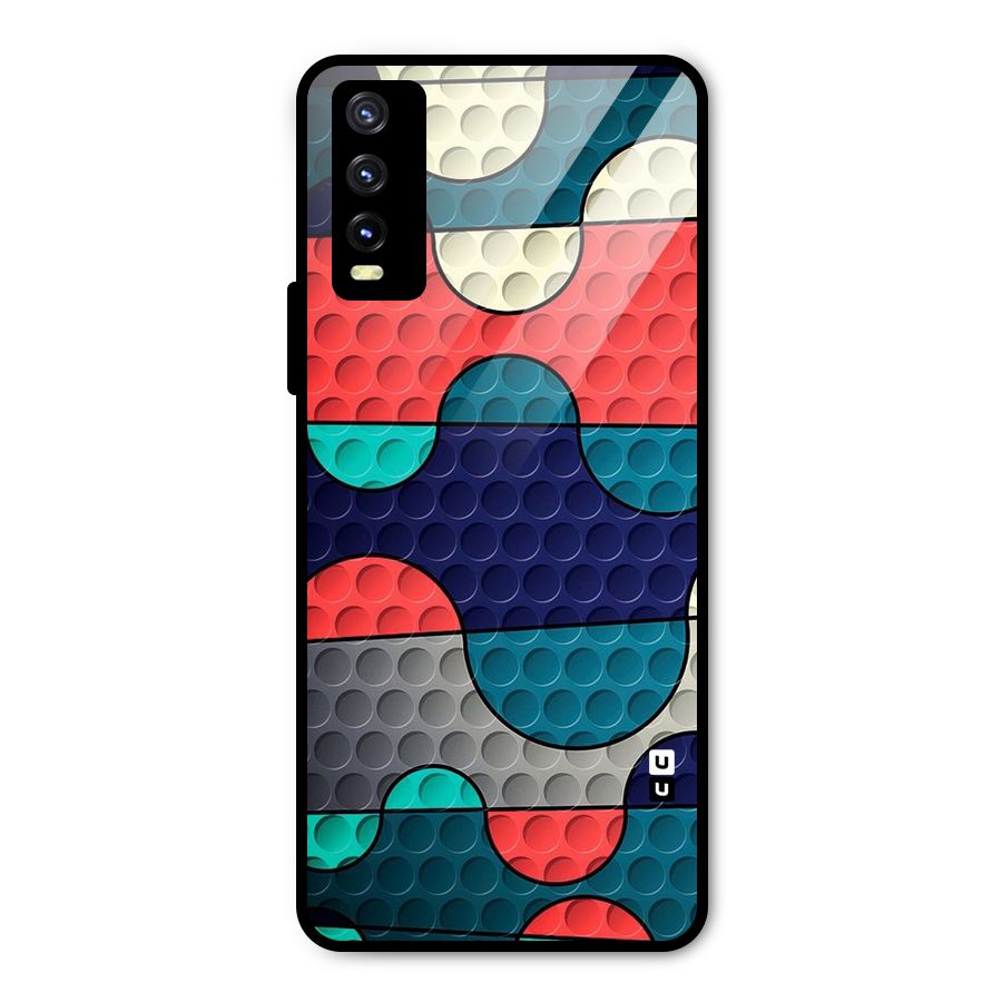 Colorful Puzzle Design Metal Back Case for Vivo Y20g