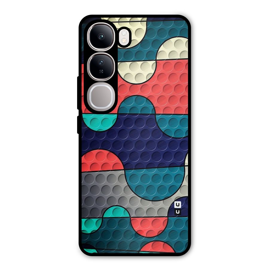 Colorful Puzzle Design Metal Back Case for Vivo Y300