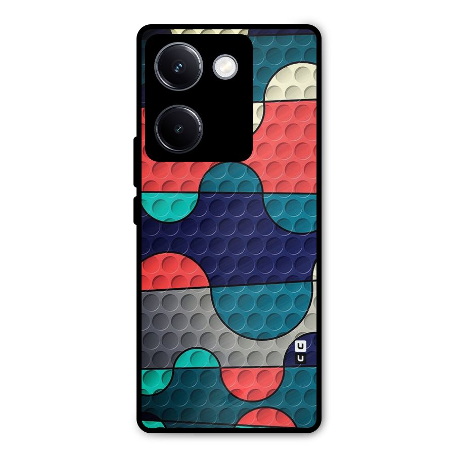 Colorful Puzzle Design Metal Back Case for Vivo Y300 Plus