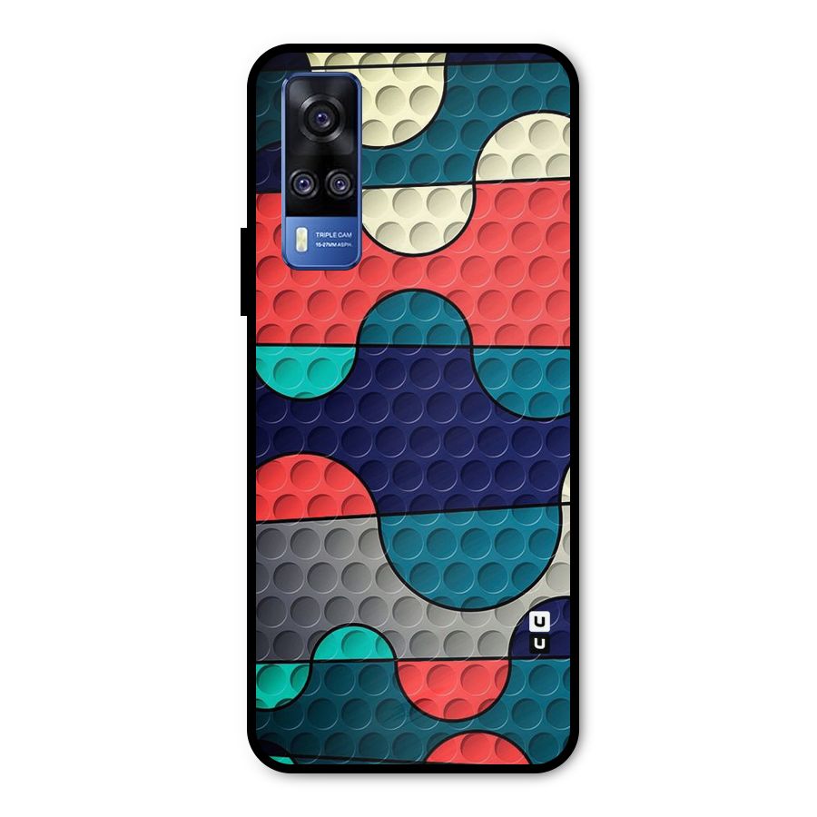 Colorful Puzzle Design Metal Back Case for Vivo Y31