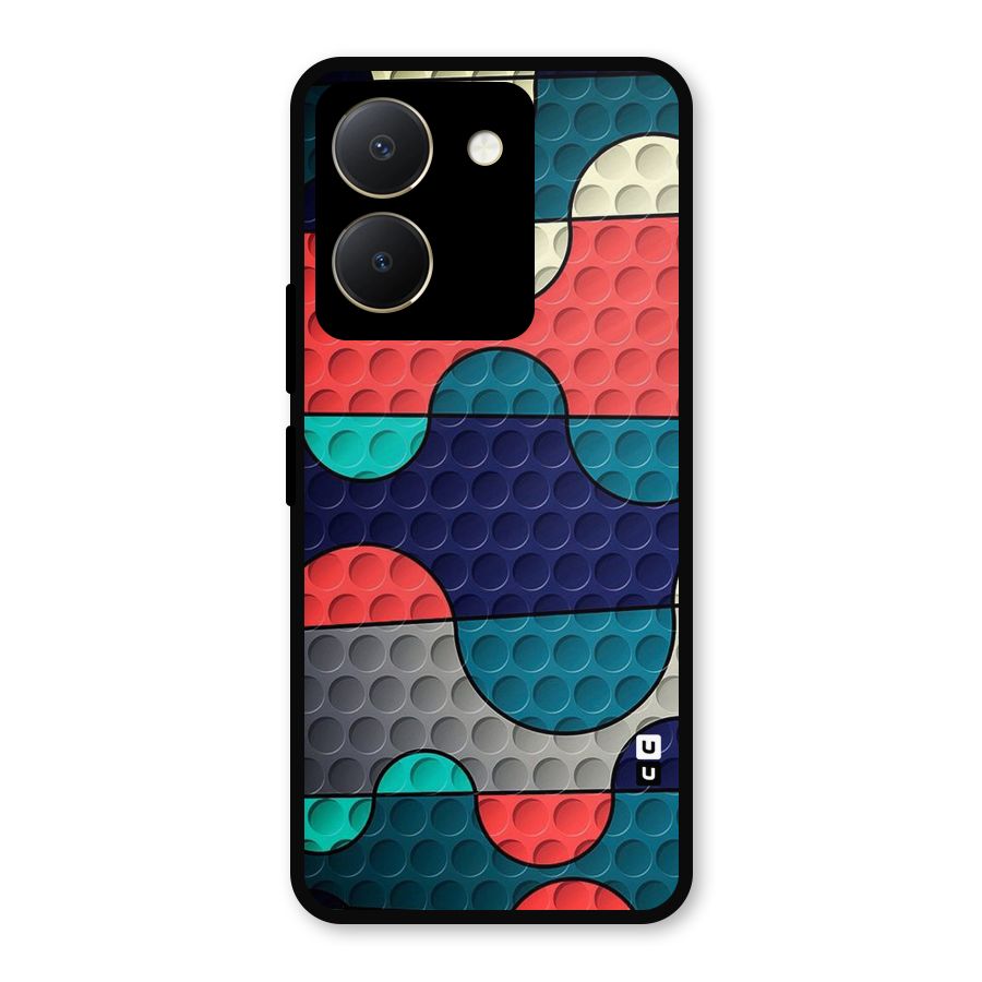 Colorful Puzzle Design Metal Back Case for Vivo Y36
