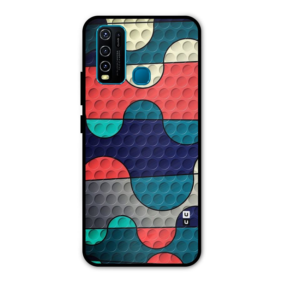 Colorful Puzzle Design Metal Back Case for Vivo Y50