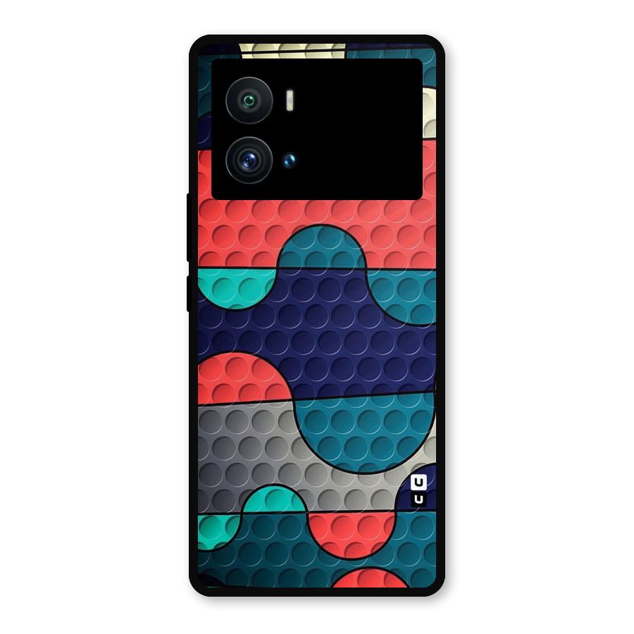 Colorful Puzzle Design Metal Back Case for iQOO 9 Pro