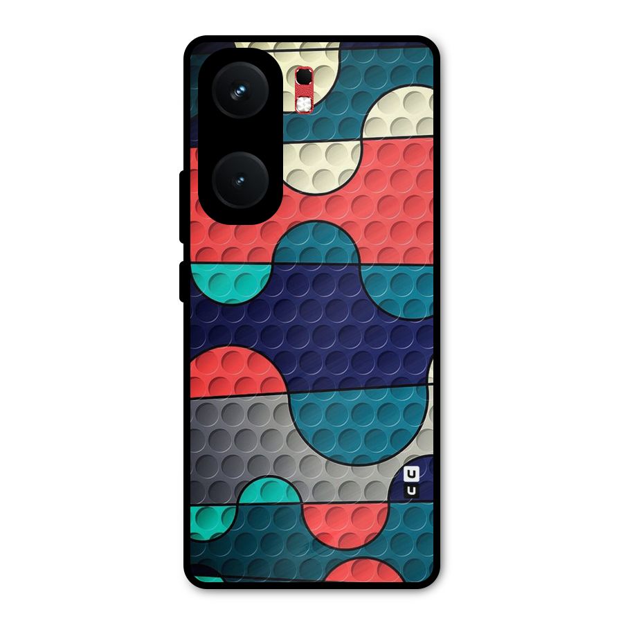 Colorful Puzzle Design Metal Back Case for iQOO Neo 9 Pro