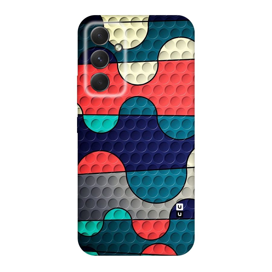 Colorful Puzzle Design Original Polycarbonate Back Case for Galaxy A54