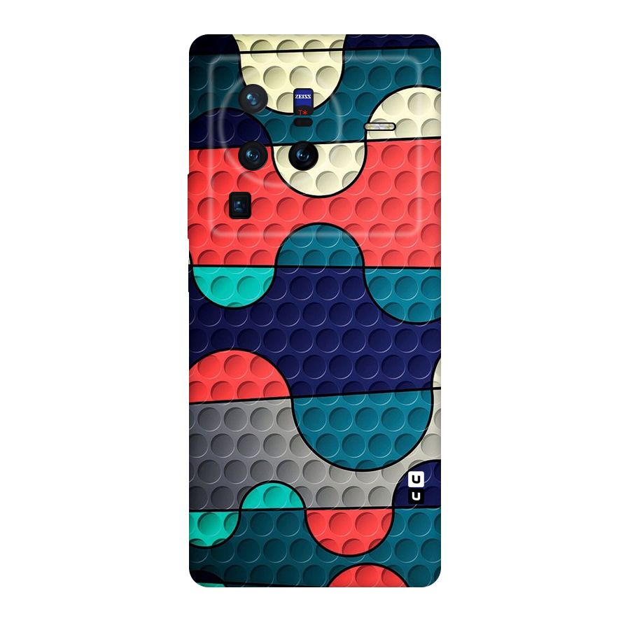 Colorful Puzzle Design Original Polycarbonate Back Case for Vivo X80