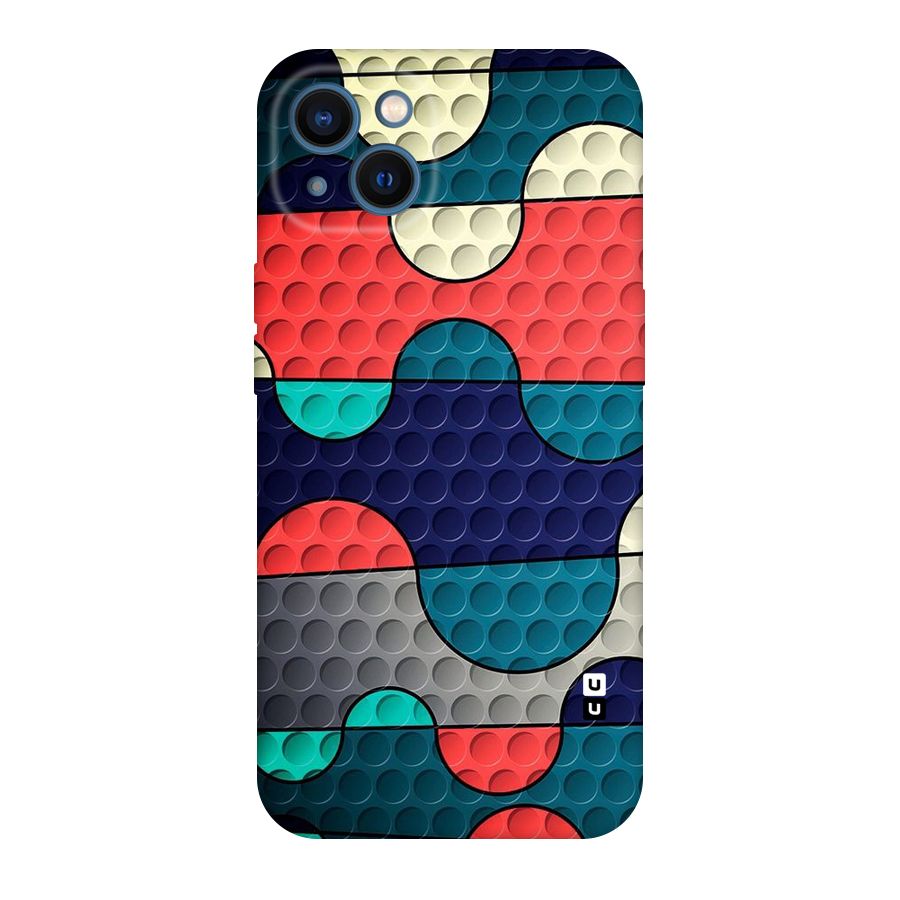 Colorful Puzzle Design Original Polycarbonate Back Case for iPhone 13