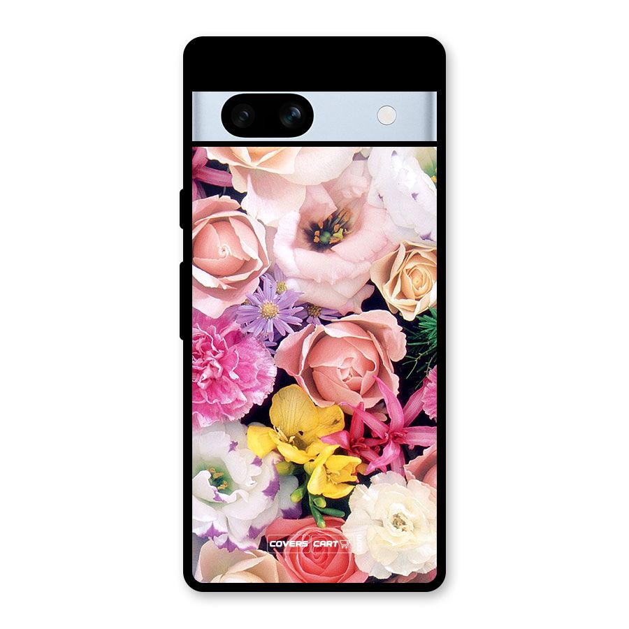 Colorful Roses Glass Back Case for Google Pixel 7a