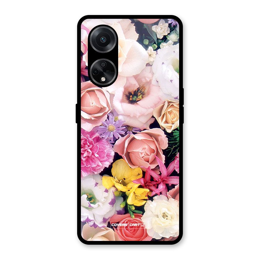 Colorful Roses Glass Back Case for Oppo F23