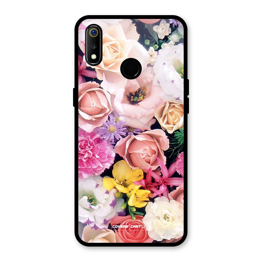 Colorful Roses Glass Back Case for Realme 3