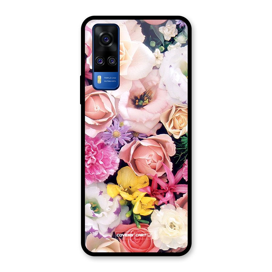 Colorful Roses Glass Back Case for Vivo Y31