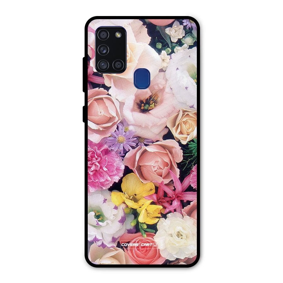 Colorful Roses Metal Back Case for Galaxy A21s