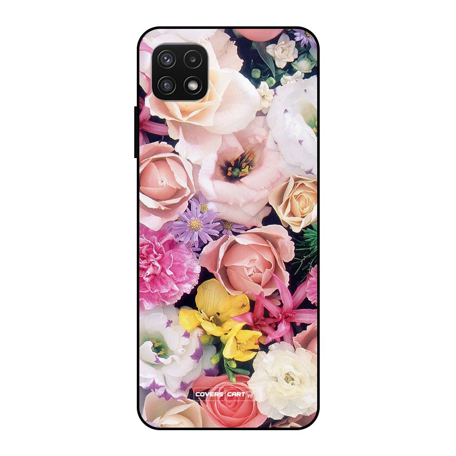 Colorful Roses Metal Back Case for Galaxy A22 5G
