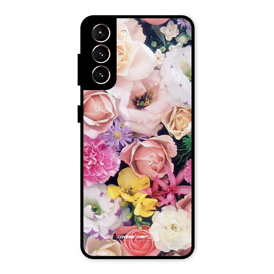 Colorful Roses Metal Back Case for Galaxy S21 5G