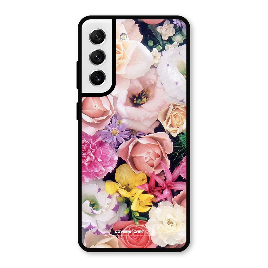 Colorful Roses Metal Back Case for Galaxy S21 FE 5G