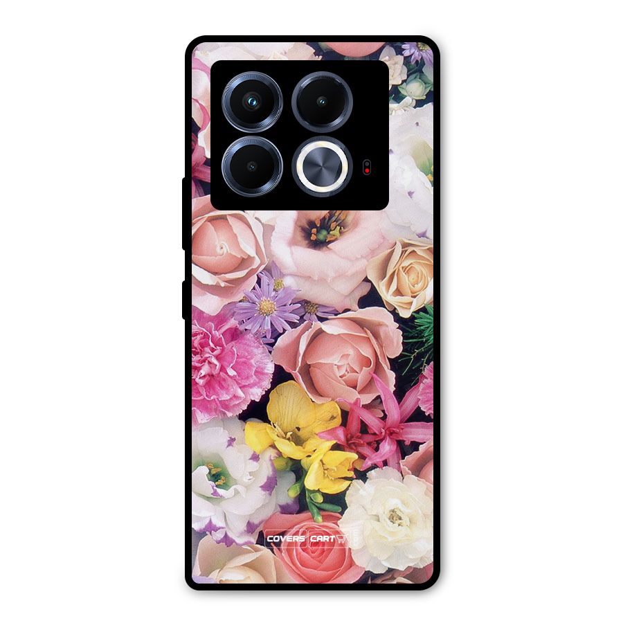 Colorful Roses Metal Back Case for Infinix Note 40 5G