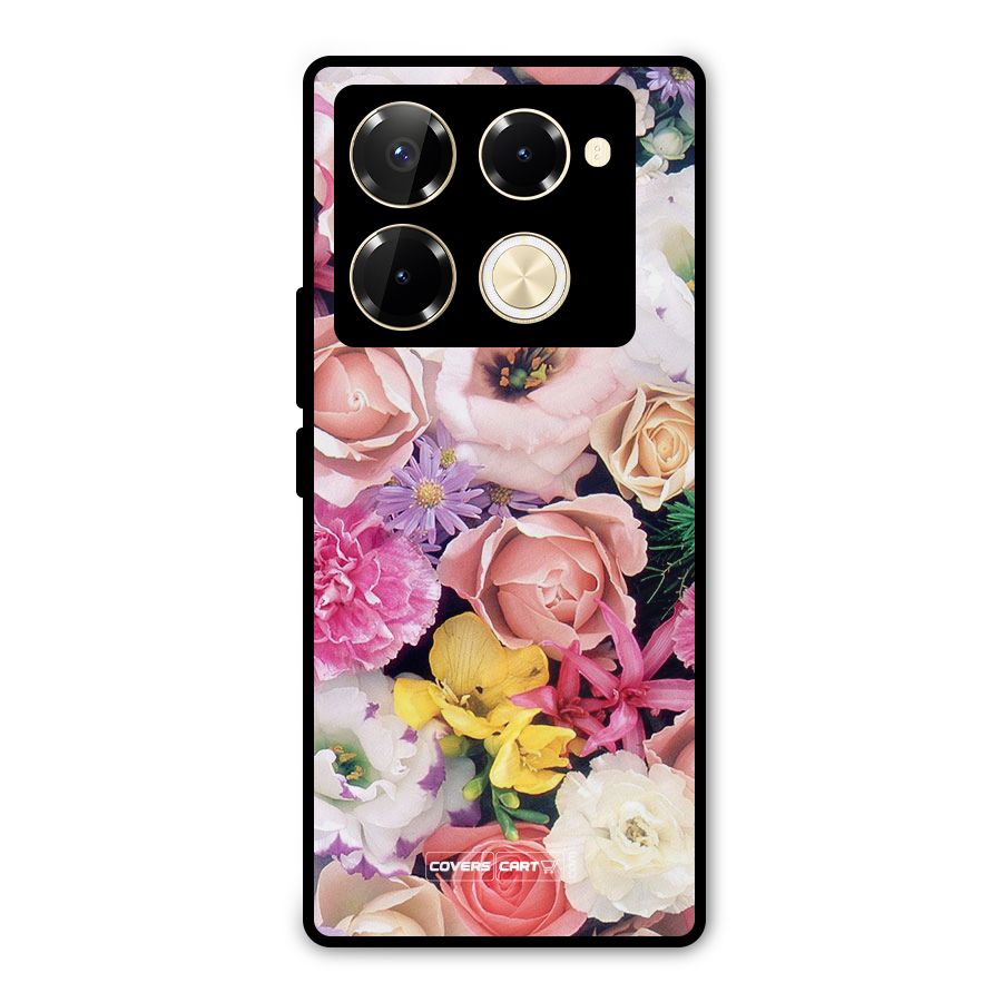 Colorful Roses Metal Back Case for Infinix Note 40 Pro