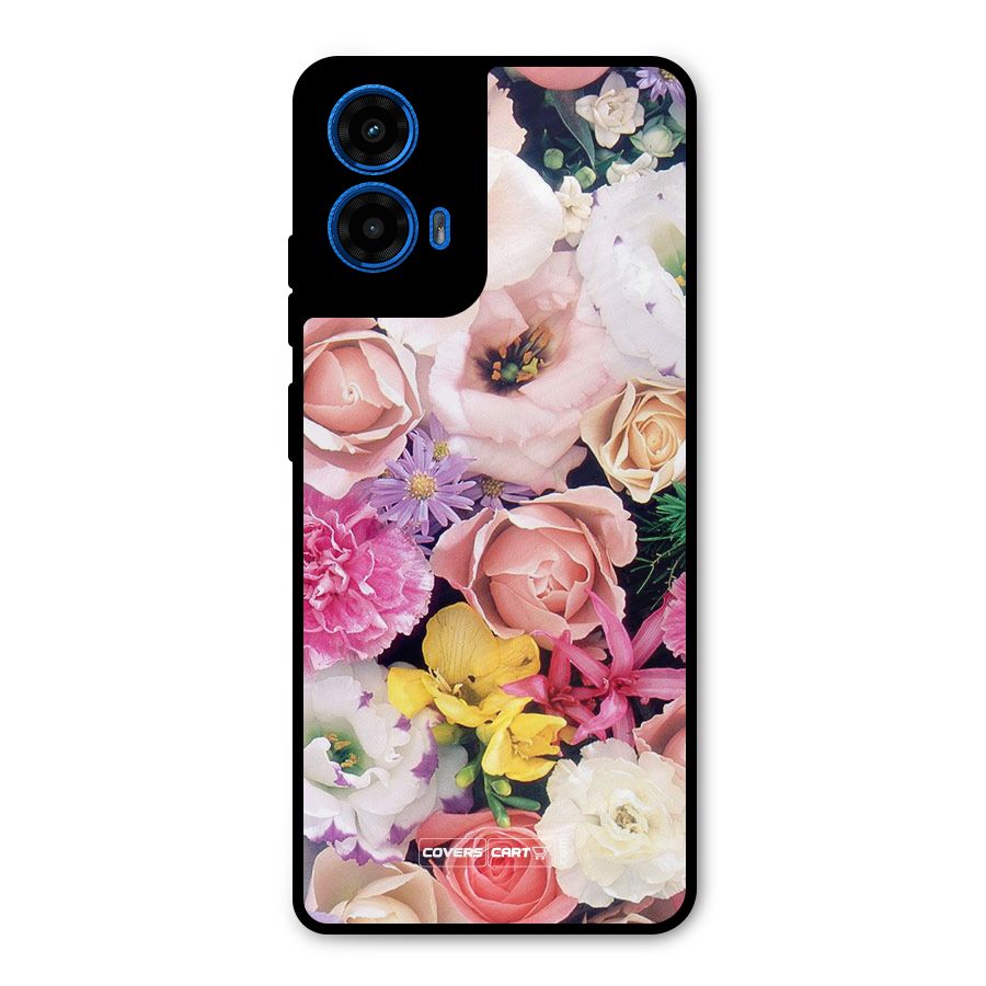 Colorful Roses Metal Back Case for Moto G45