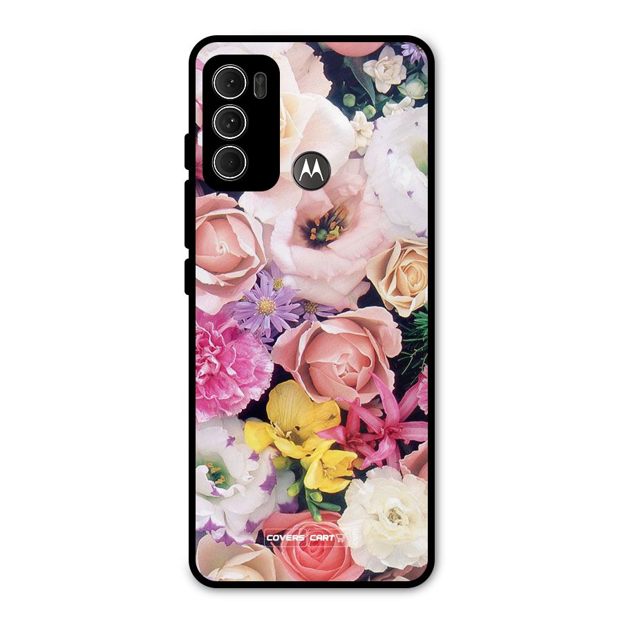 Colorful Roses Metal Back Case for Moto G60