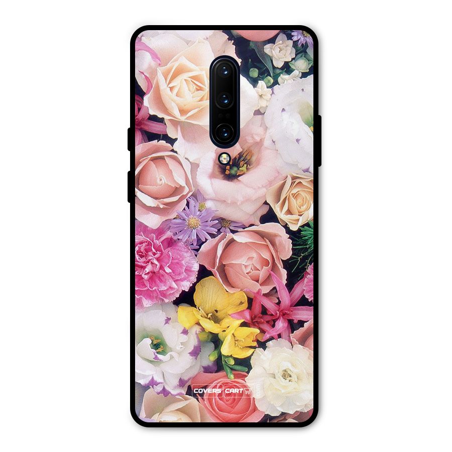 Colorful Roses Metal Back Case for OnePlus 7 Pro
