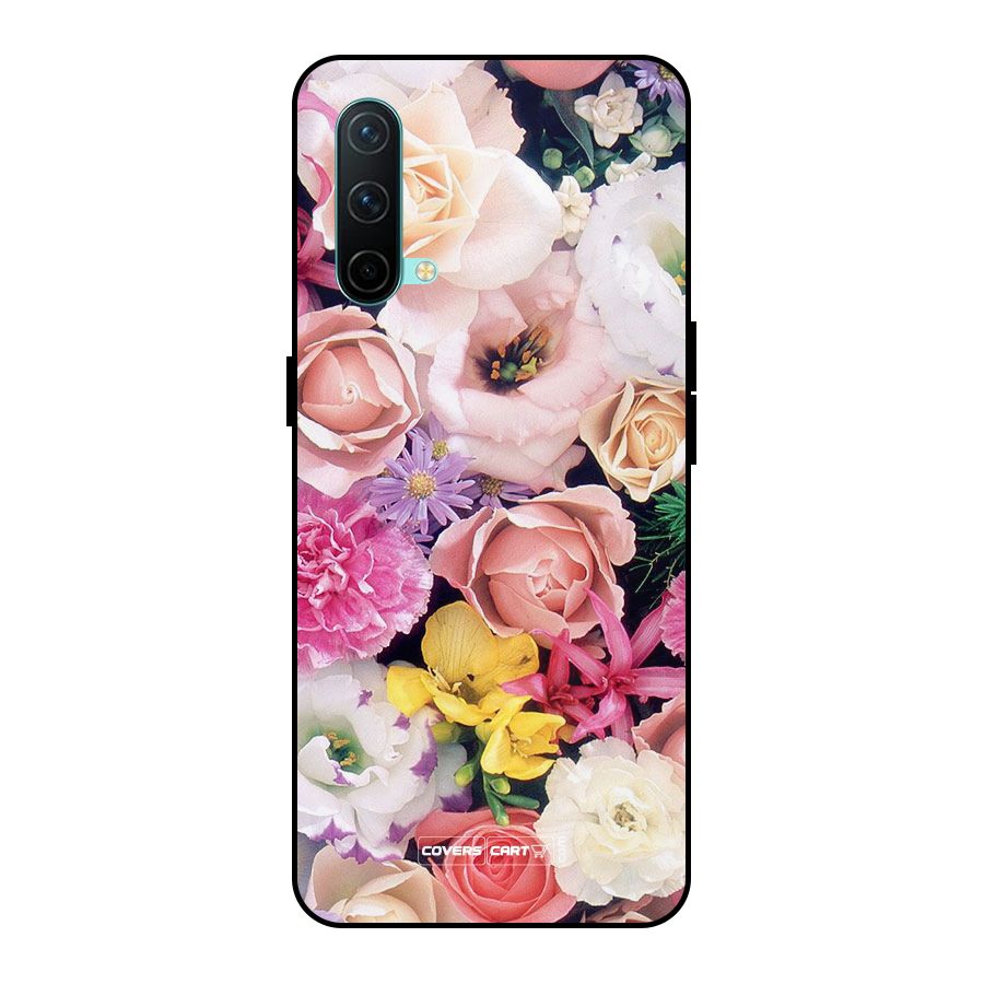 Colorful Roses Metal Back Case for OnePlus Nord CE 5G