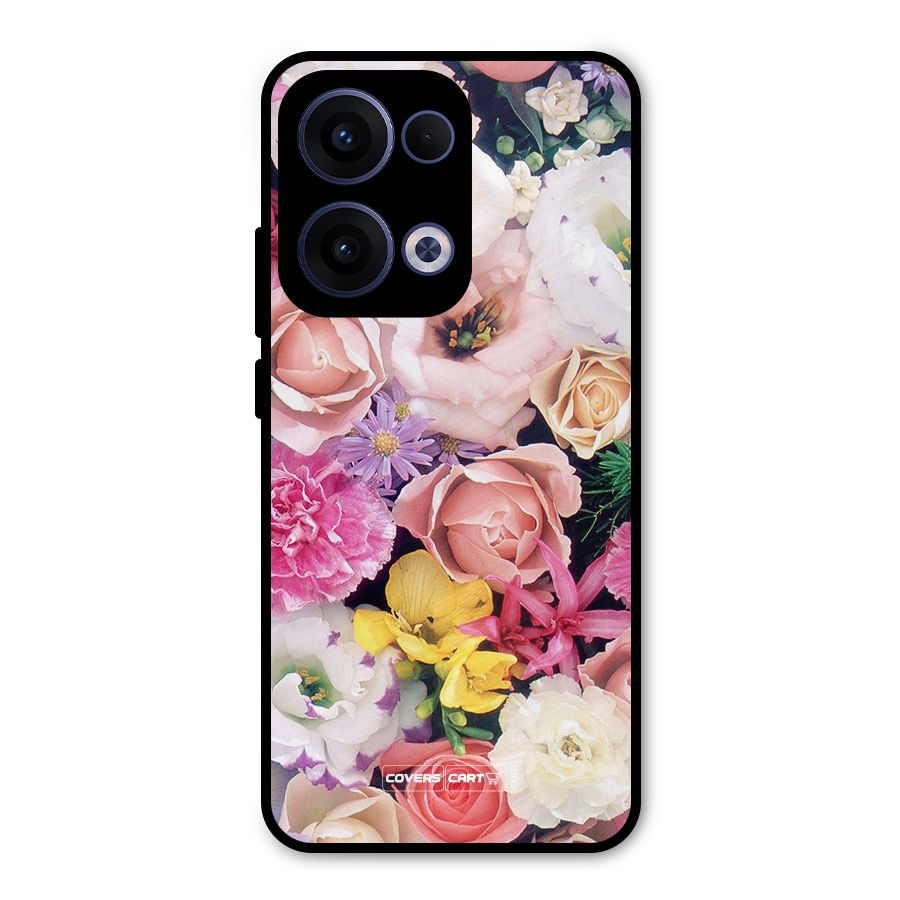 Colorful Roses Metal Back Case for Oppo Reno13