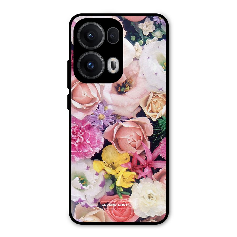 Colorful Roses Metal Back Case for Oppo Reno13 Pro