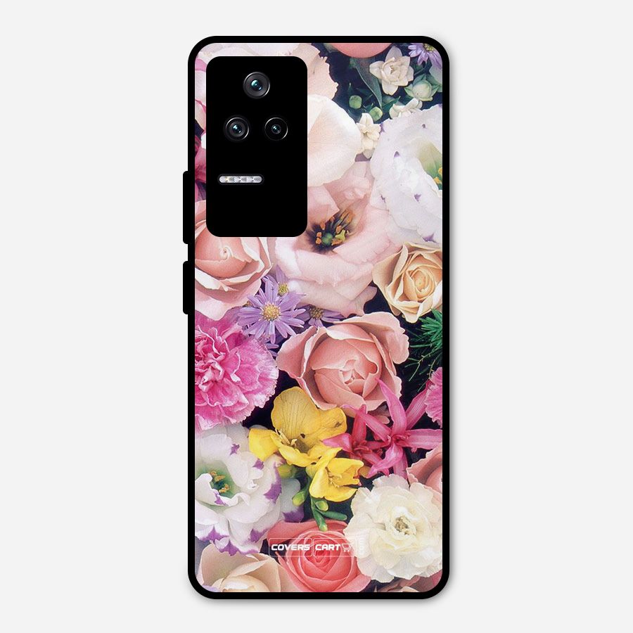 Colorful Roses Metal Back Case for Poco F4 5G