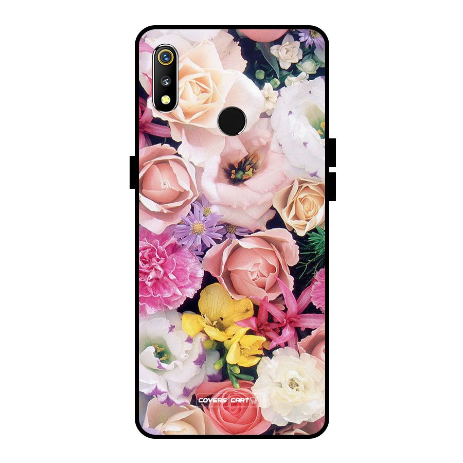 Colorful Roses Metal Back Case for Realme 3