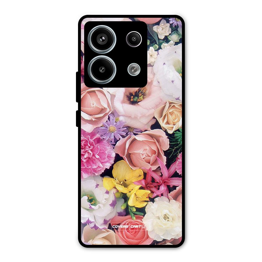 Colorful Roses Metal Back Case for Redmi Note 13 Pro 5G