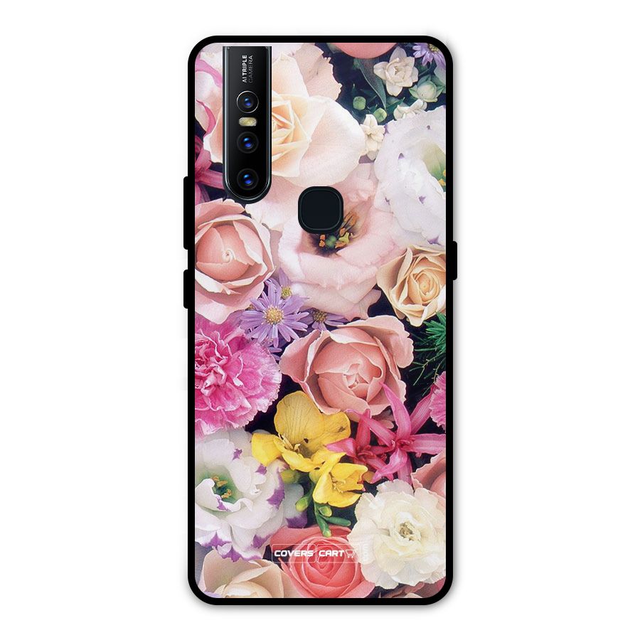 Colorful Roses Metal Back Case for Vivo V15