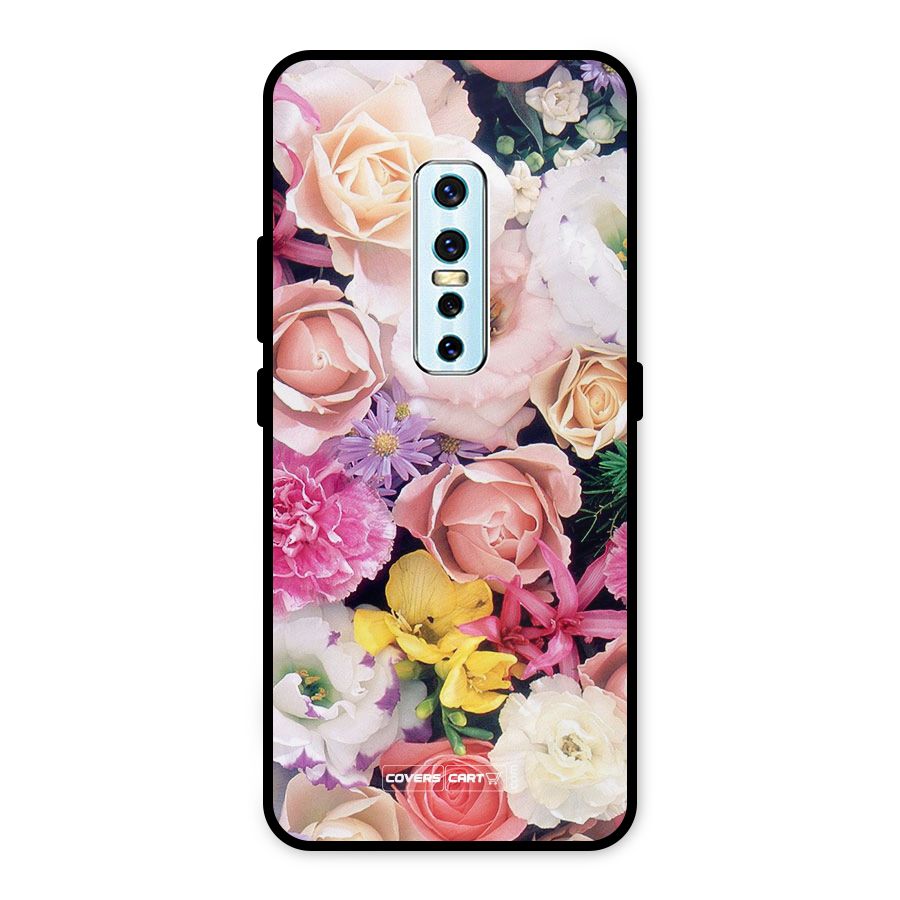 Colorful Roses Metal Back Case for Vivo V17 Pro