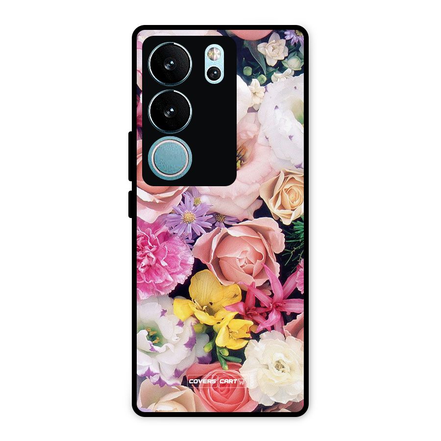 Colorful Roses Metal Back Case for Vivo V29