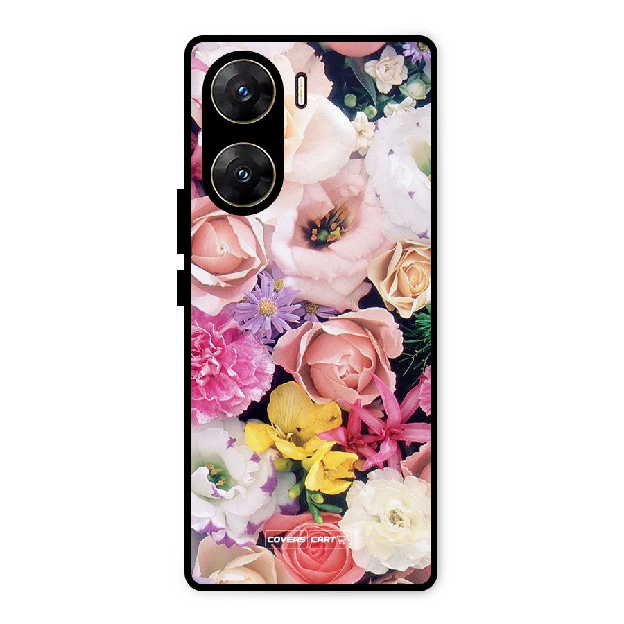 Colorful Roses Metal Back Case for Vivo V29e