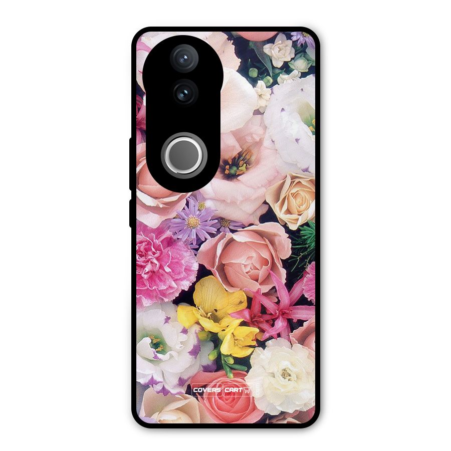 Colorful Roses Metal Back Case for Vivo V50e