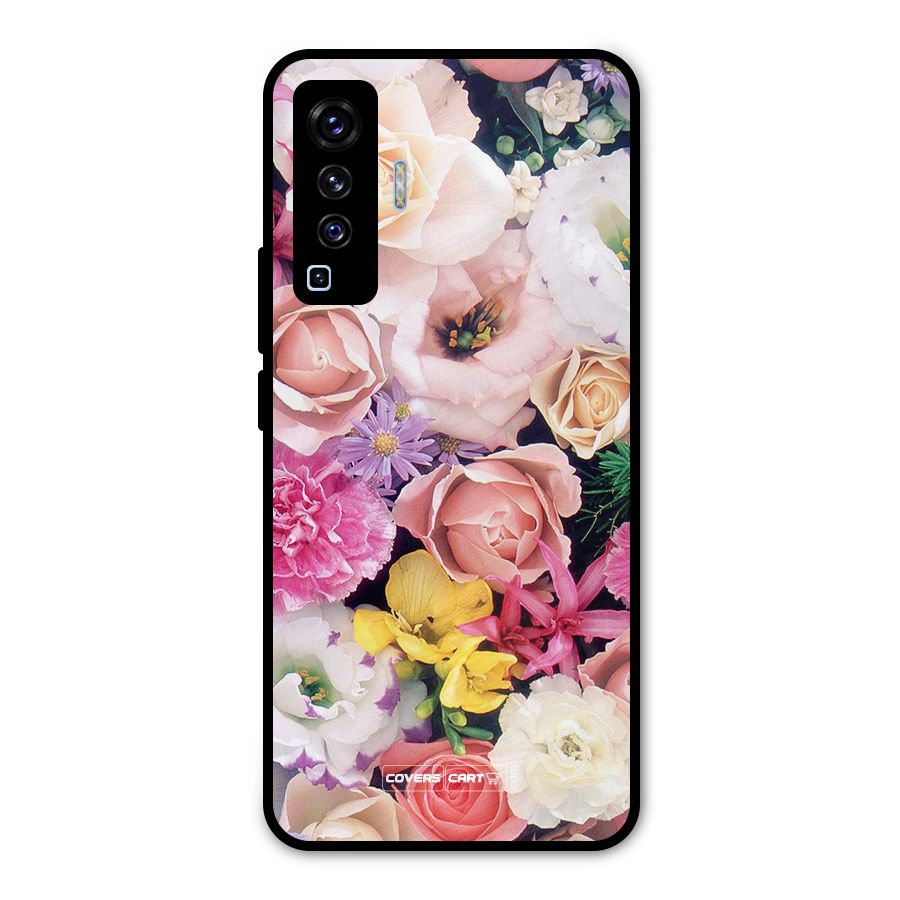 Colorful Roses Metal Back Case for Vivo X50