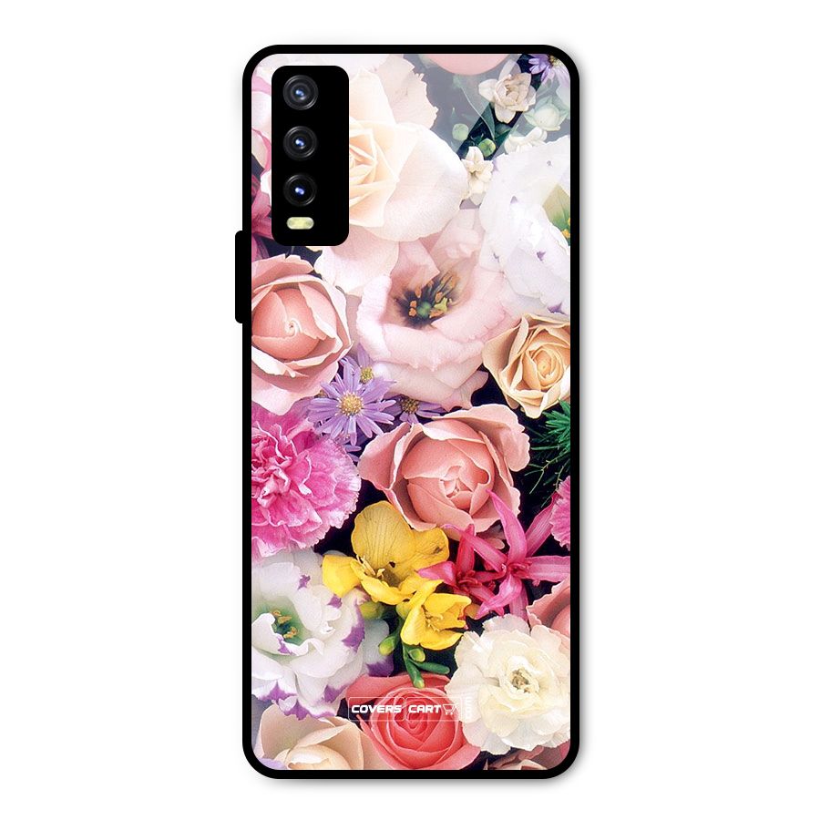 Colorful Roses Metal Back Case for Vivo Y20