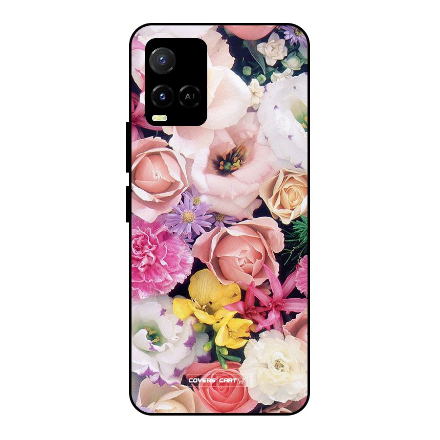 Colorful Roses Metal Back Case for Vivo Y21