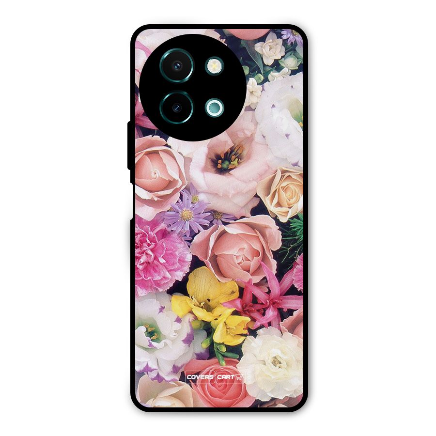 Colorful Roses Metal Back Case for Vivo Y58