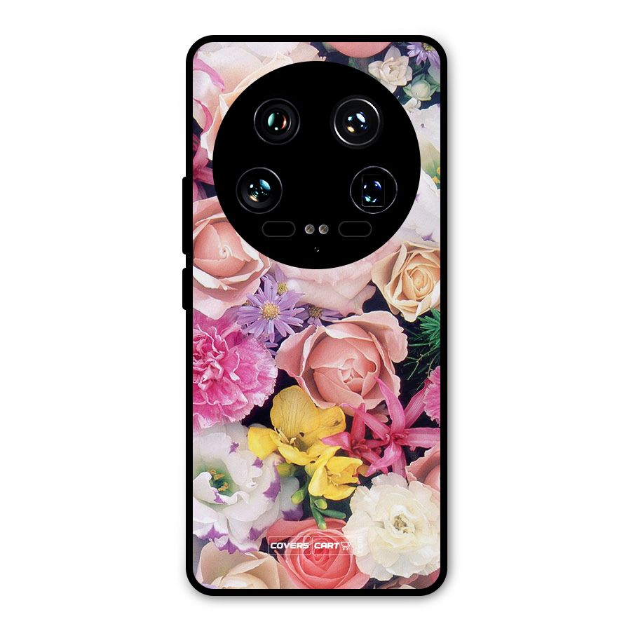 Colorful Roses Metal Back Case for Xiaomi 14 Ultra