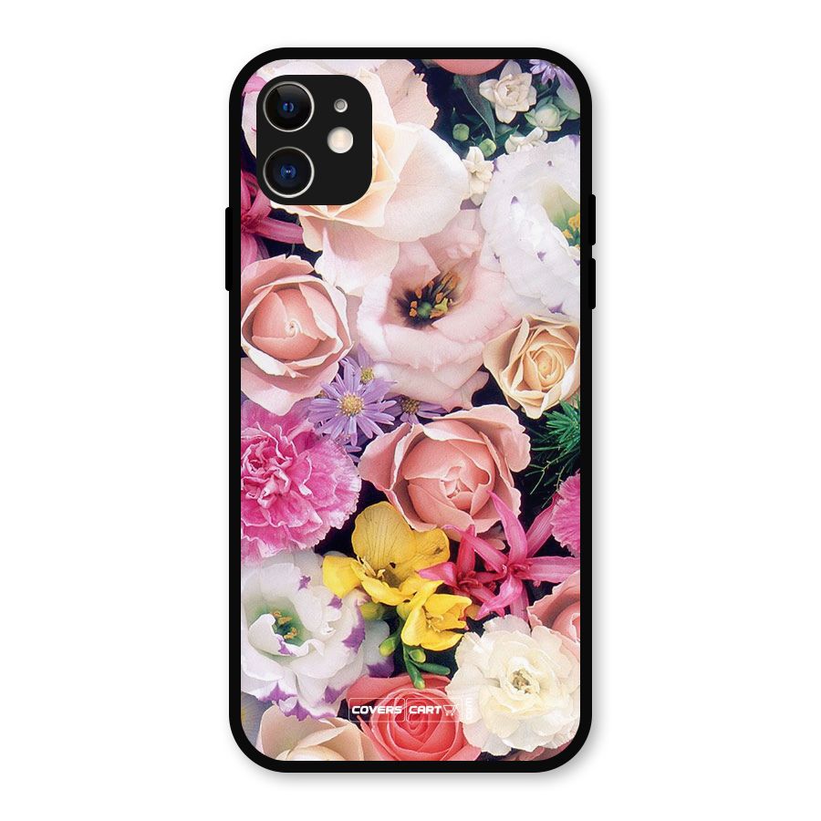 Colorful Roses Metal Back Case for iPhone 11