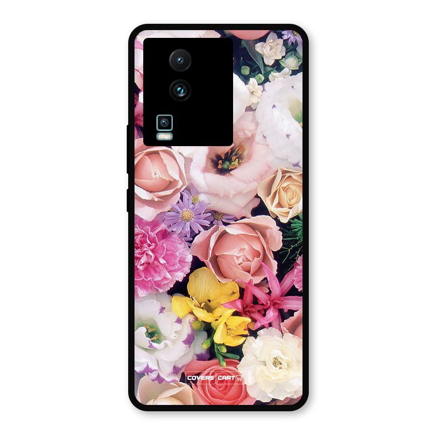 Colorful Roses Metal Back Case for iQOO Neo 7
