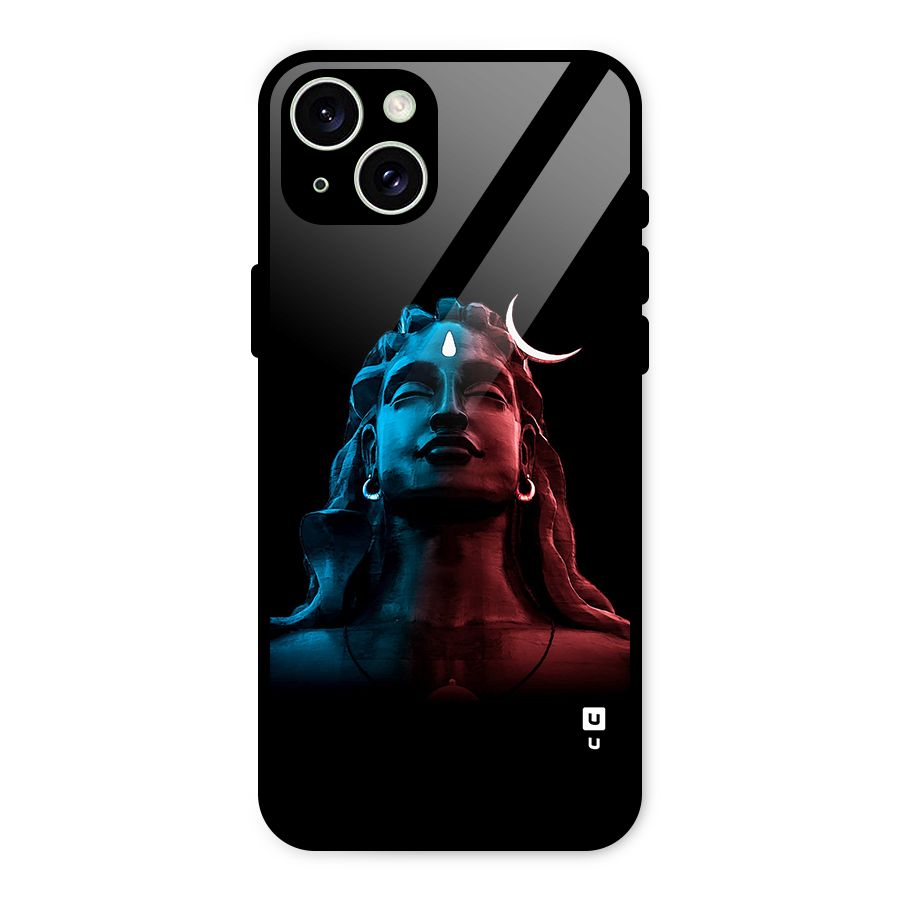 Colorful Shiva Glass Back Case for iPhone 15 Plus